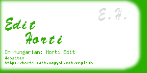 edit horti business card